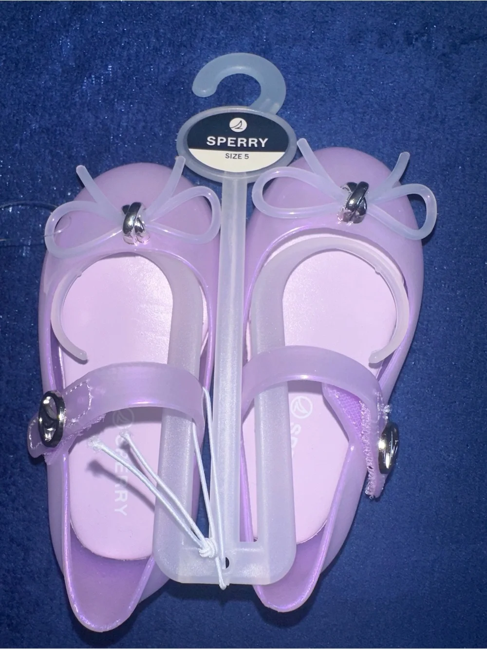 Sperry Toddler Girls Purple Pearl Jelly Mary Jane Sandals Size 5 NWT